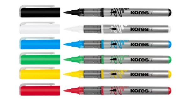 Akrylové popisovače Kores Kreative Marker Selection, 6 barev, blistr