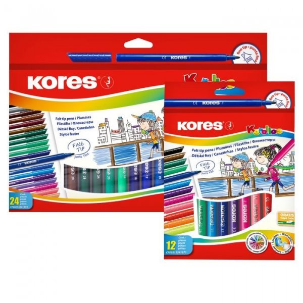 Dětské fixy KORELLO, 24 barev