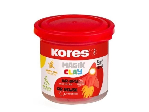 Kores Lehká modelovací hmota Magik Clay 40 g – červená
