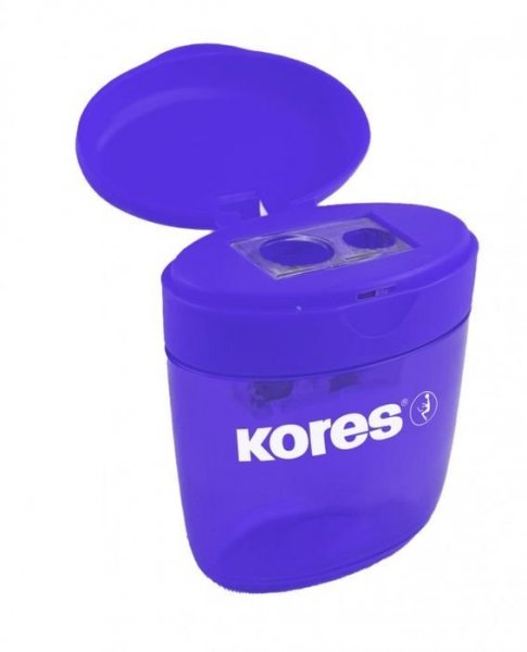 DEPOSITO, dvojité plastové ořezávátko se zásobníkem, barevný mix