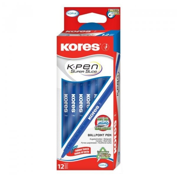 K0 Pen, soft povrch, trojhranné tělo, extra jemný inkoust, šíře M-1 mm, modrá