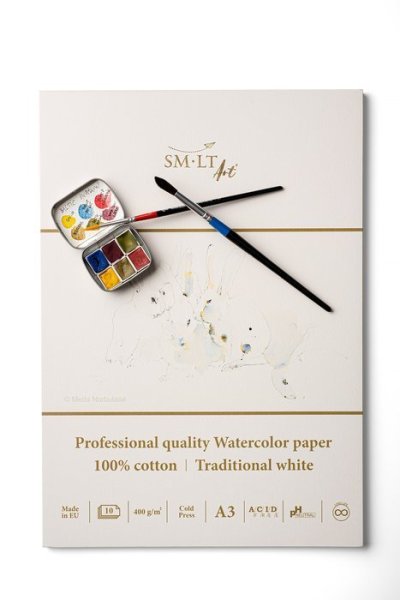 SMLT art Blok professional akvarel 100% bavlna, A3, 10 listů, 400g/m2