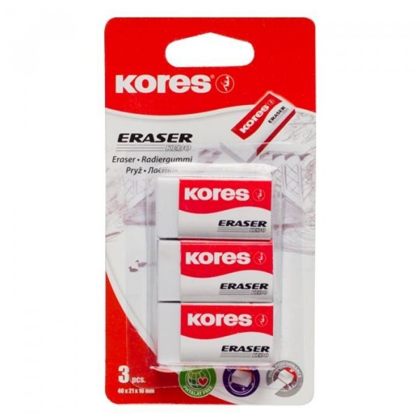 Pryž KE30 BÍLÁ, 40x21x10 mm