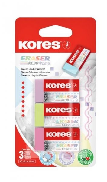 Pryž KE30 PASTEL barevný mix, 40x21x10 mm