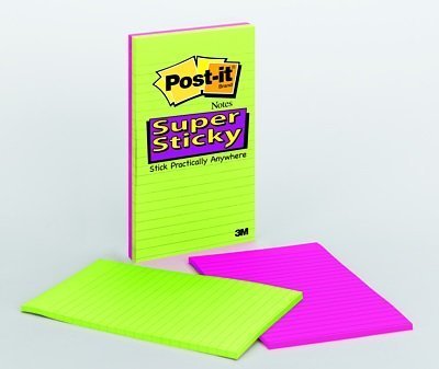 Bloček silno lepiaci Post-it 127x203 linka, 2 bločky á 45l