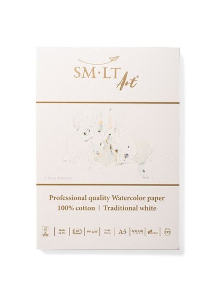 SMLT art Blok professional akvarel 100% bavlna, A5, 10 listů, 400g/m2