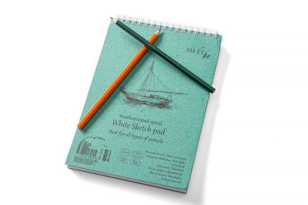 SMLT art Blok authentic, skicák bílý, A5, 70 listů, 90g/m2, spirála