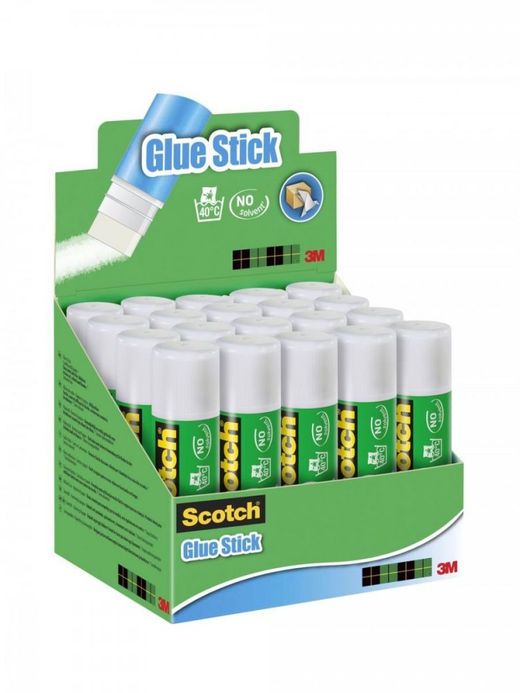 3M Scotch Permanentní tyčinkové lepidlo, 20 kusů v balení, 21 g