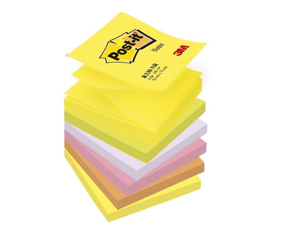 Bloček samolepiaci „Z“ Post-it 76x76 6 x 100 l neón