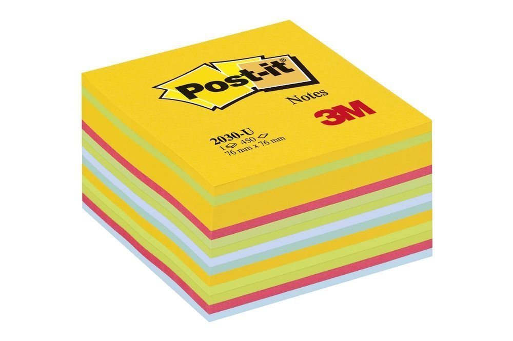 Kocka samolepiaca Post-it 76x76/450l ultra farby