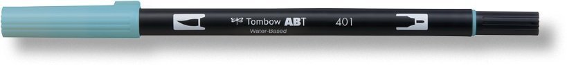 Tombow Obojstranná fixka s dvoma hrotmi DUAL BRUSH PEN, aqua