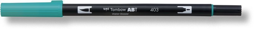 Tombow Obojstranná fixka s dvoma hrotmi DUAL BRUSH PEN, bright blue