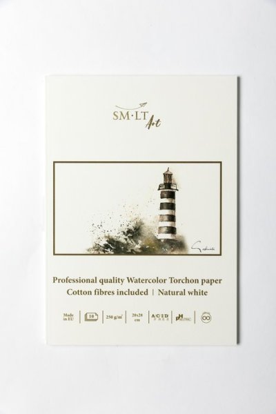 SMLT art Blok professional akvarel Torchon, šitý, 280x200, 10 listů, 250g/m2