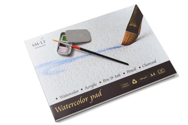 SMLT art Blok Cold press, akvarel, A4, 20 listů, 260g/m2