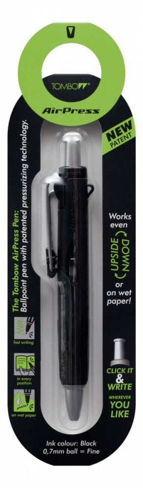 Tombow AIR PRESS PEN čierno – strieborné