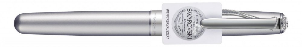 Tombow Rollerball Havanna SW, s kryštálmi Swarovski®, strieborná, tuha 0,5 mm čierna