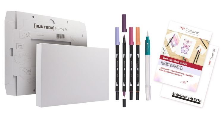 Tombow Sada Watercoloring Canvas Set Elegant Butterflies