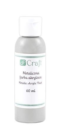 Metalická akrylová barva, 60 ml – stříbrná