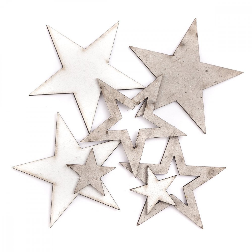 Lepenkové hvězdičky 7 ks