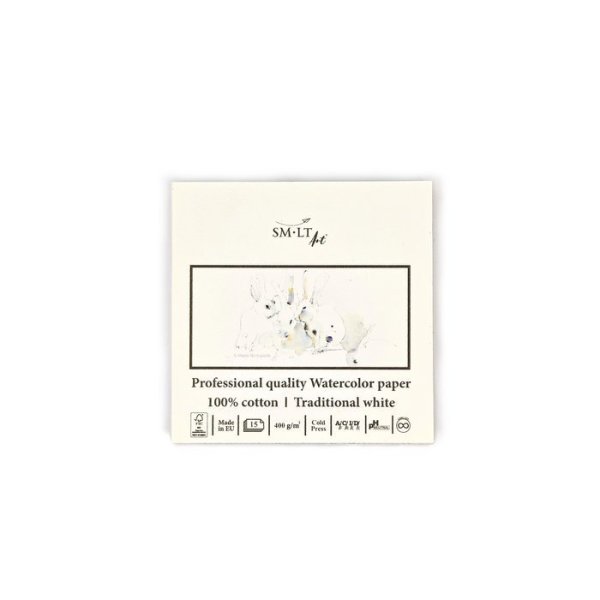 SMLT art Album #Authenticbaby, Akvarel, 9x9x cm, 15 listů, 400g/m2, 100% bavlna