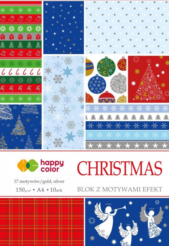 Blok effect CHRISTMAS, 150 g/m2, A4, 10 listov, 17 vzorov