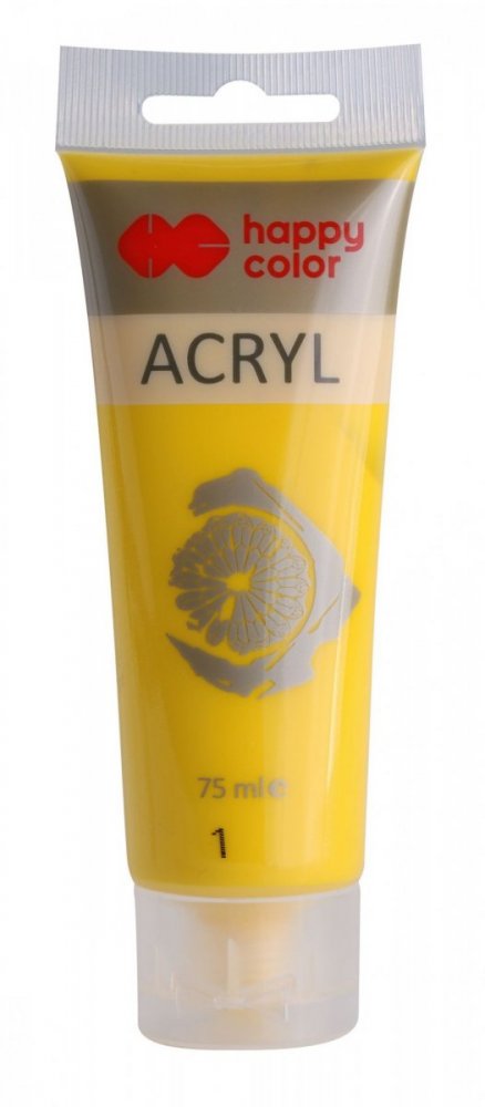 Akrylová farba v tube 75 ml, žltá
