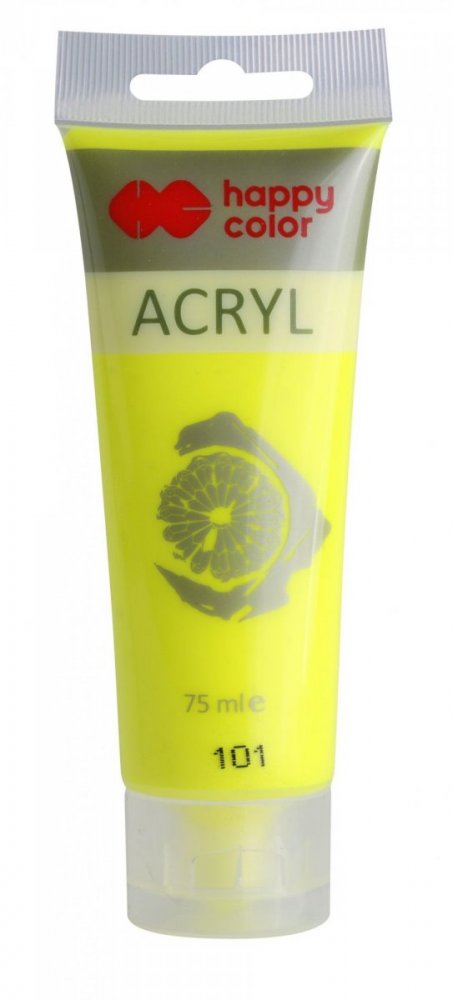 Akrylová farba FLUORESCENT v tube 75 ml, žltá