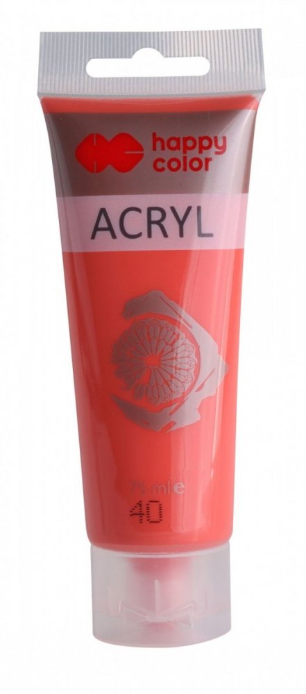 Akrylová farba v tube 75ml, koralová