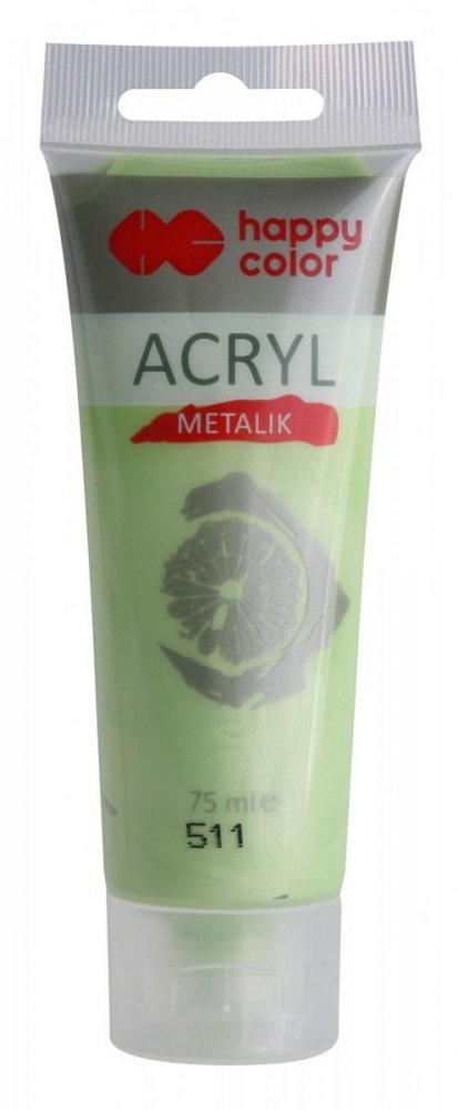 Akrylová farba METALIC v tube 75 ml, citrónová