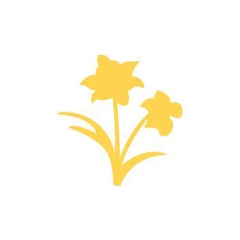 Dekorační děrovačka 2,5cm – narcis