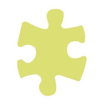 Dekorační děrovačka 7,5 cm – puzzle