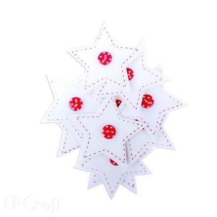 Filcové samolepky 3D hvězdičky 10ks