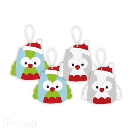 Kreativní set přívěšek z filcu 4 ks sovy