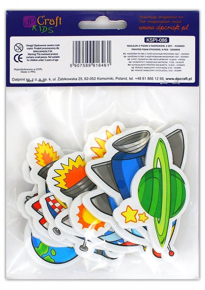 Pěnové samolepky – kosmos