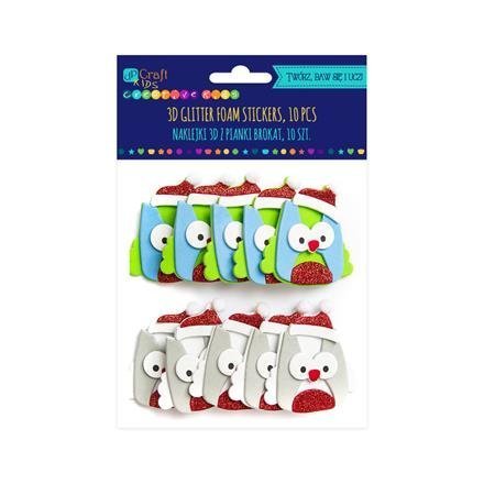 Pěnové samolepky 3D 10ks sovy