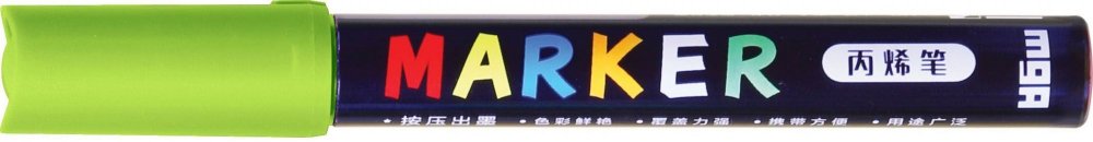 Akrylový popisovač, zeleno-žlutavý