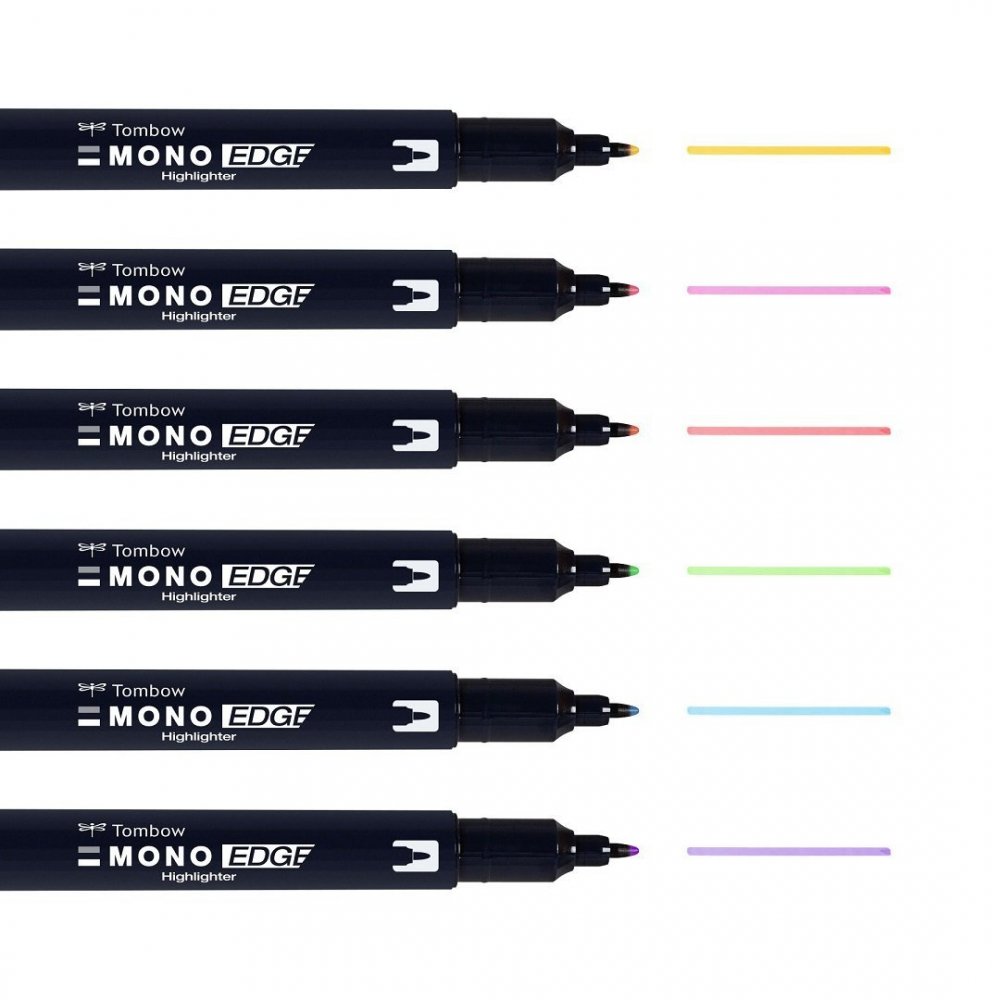 Tombow Zvýrazňovač MONO edge, sada 6 ks