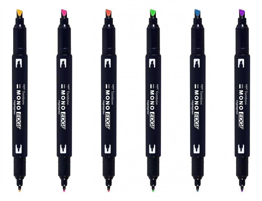 Tombow Zvýrazňovač MONO edge, sada 6 ks