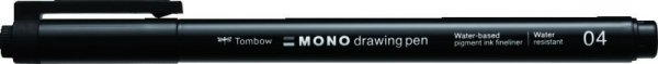 Tombow Fineliner MONO drawing pen, šírka stopy: 04 (cca 0,4 mm), čierne