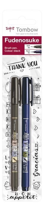 Tombow Fudenosuke BRUSH PEN, sada 2 ks