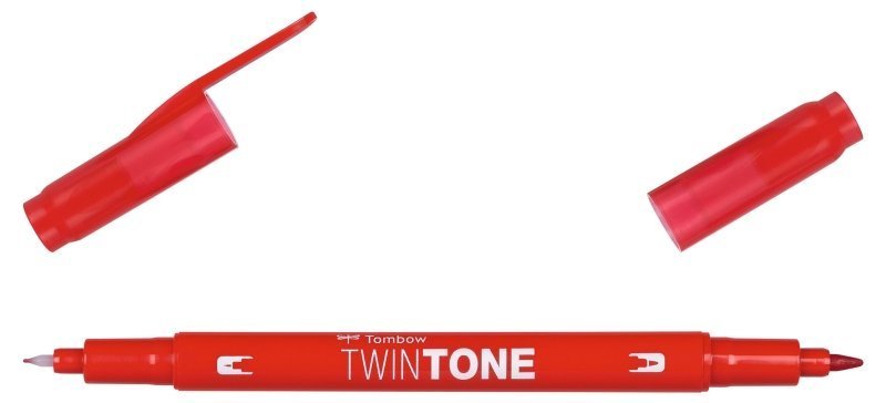 Tombow Obojstranný popisovač TwinTone, red