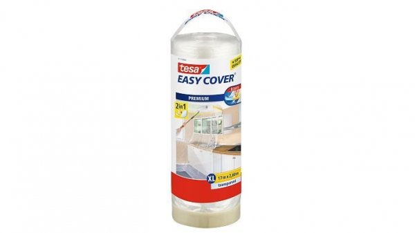 Easy Cover, kombinace fólie a malířské pásky, odvíječ, průhledná, 17m x 2,6m