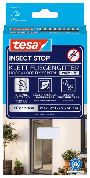 Síť proti hmyzu COMFORT, do dveří, bílá, 2x 0,65m x 2,5m