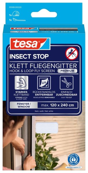 Síť proti hmyzu COMFORT, na okno, bílá, 1,7m x 1,8m