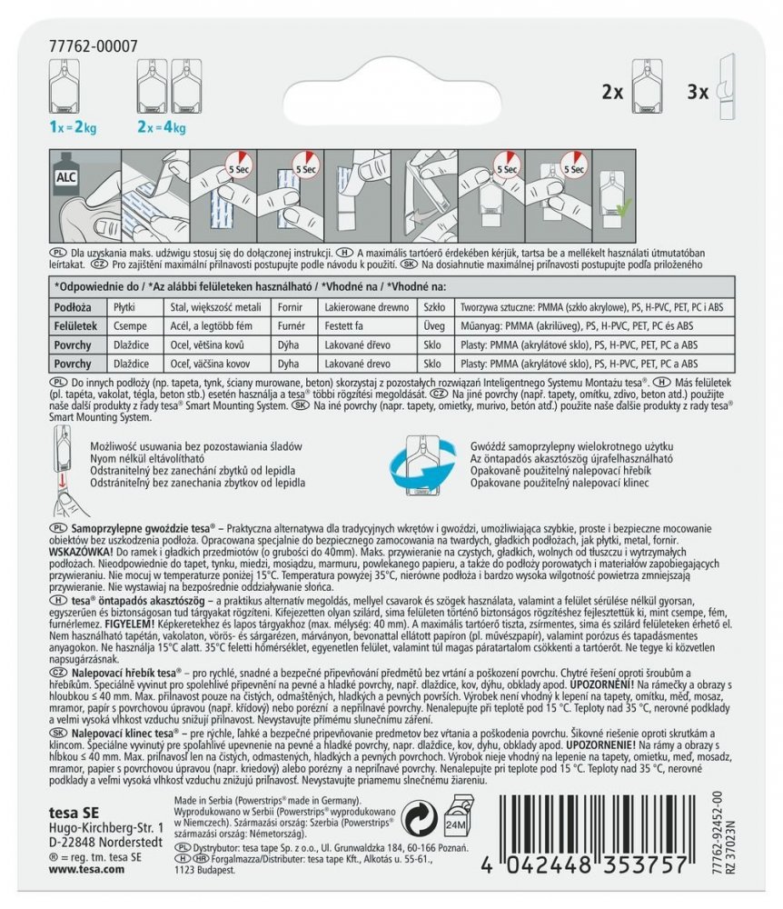 Nalepovací hřebík na dlaždice a kov 2kg