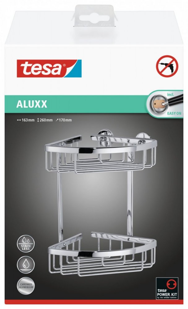 Aluxx Rohový košík, dvojposchodový