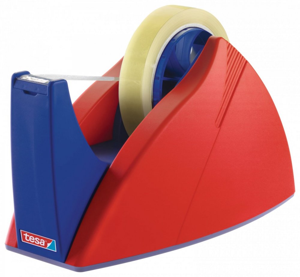 Easy Cut® Stolní odvíječ pásky, těžký, červeno-modrý, pro role do 66m x 25mm