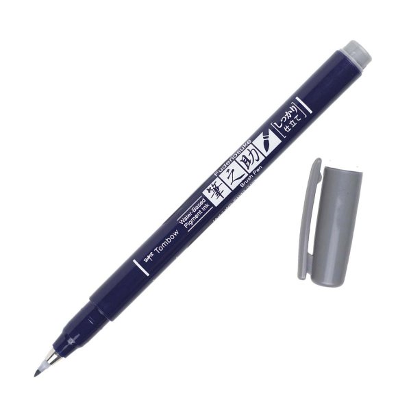 Tombow Fudenosuke BRUSH PEN – WS-BH – tvrdosť 1, šedý