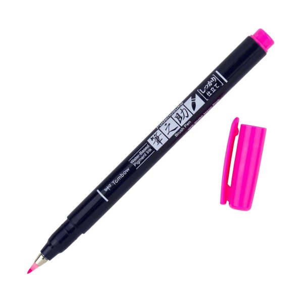 Tombow Fudenosuke BRUSH PEN – WS-BH – tvrdosť 1, neon pink