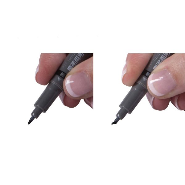 Tombow Oboustranný Fudenosuke Brush Pen čierny a šedý